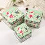 Dsxnklnd 3pcs/set Christmas Biscuits Coin Candy Storage Jar Container Jewelry Organizer Tin Sealed Jar