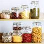 Mason Jars Canning Glass Jars Glass Smoothies Jars with Lids for Drinking and Storage Reusable Container for Juice Milk Bulk Food Coffee Round and Square Glass Jars (Color : Square Jars 2000ml)