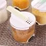 Kitchen Clear Acrylic Seasoning Box Set, 5 Piece Condiment Jar With Perforated Lid Portable Spice Storage Canister-a