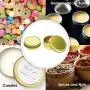 Mimi Pack 24 Pack Tins 8 oz Shallow Round Tins with Solid Screw Lids Empty Tin Containers Cosmetics Tins Party Favors Tins and Food Storage Containers (Gold)