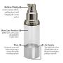 Sterile Airless Pump Bottle 1oz - Refillable Cosmetic Container – Best as Makeup Foundations and Serums - Lightweight Leak Proof & Shockproof Container. BPA Free