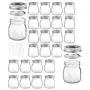 24 Pack Mason Gläser 280ml mit Schraubverschlüssen und Bändern, Ideal für Marmelade, Honig, Hochzeitsgeschenke, Anfängergeschenke, Babynahrung, DIY Magnet Gewürzgläser, 24 Whiteboard Etiketten enthalten