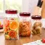 Kitchen Food Storage Jar Airtight Food Storage Kitchen Glass Jar Moisture-Proof Home Multi-Purpose Jam Bottle Cruet Glass Sealed Can (Color : 2.4l)