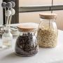 Kitchen Food Storage Jar Airtight Food Storage storage jar Transparent Glass Jar With Natural Bamboo Cover 700ml /1100ml