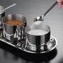Ensemble de Pots en Inox pour Condiments, 3 avec Cuillères et Couvercle en Verre Transparent, Jeu de Pots de Conserve pour Épices avec Support, pour Rangement Cuisine Ensemble de Pots en Inox pour Condiments, 3 avec Cuillères et Couvercle en Verre Transparent, Jeu de Pots de Conserve pour Épices avec Support, pour Rangement Cuisine