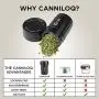 Canniloq? 80cc Onyx Black? Premium Flugzeugaluminium Behälter mit Geruchsverschluss und Dichtung für Kräuter, Kaffee, Gewürze, Tee und andere Trockenwaren