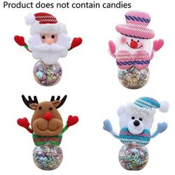 Sendk Christmas Small Candy Storage Box,Christmas Candy jar, Cookie Gift Container Bottle Elk/Snowman/Santa Jar (Not Include Candy