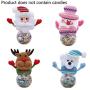 Sendk Christmas Small Candy Storage Box,Christmas Candy jar, Cookie Gift Container Bottle Elk/Snowman/Santa Jar (Not Include Candy