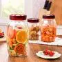 Kitchen Food Storage Jar Airtight Food Storage Kitchen Glass Jar Moisture-Proof Home Multi-Purpose Jam Bottle Cruet Glass Sealed Can (Color : 2.4l)