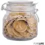 Glas-Gläsernisches Dose/Cookie Jar – Küchenbehälter von PureLife – Langlebige, luftdichte Deckel & widerstandsfähige Lagerbox – Ideal zum Aufbewahren von Lebensmitteln und zur Organisation im Vorratsschrank – 1 Stück à 700 ml