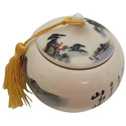 THY HOME Exquisite Oriental Ceramic Tea / Coffee Storage Jar Crock Canister