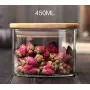 Emoyi Round Shape Glass Food Storage Jar Set with Airtight Bamboo Lid Seal (450ml(15oz)) Emoyi Round Shape Glass Food Storage Jar Set with Airtight Bamboo Lid Seal (450ml(15oz))