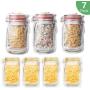 Reusable Ziplock bags Mason Jar Food Storage Bags Reusable Snack Bags Sandwich Bags BPA Free Leak Proof Flat Freezer Bags for Food, Travel, Home Organization (Size : 7pack)