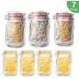 Wiederverwendbare Ziplock-Beutel, Glasbehälter-Beutel, Wiederverwendbare Snack-Beutel, Sandwiches Beutel, BPA-freie, undurchlässige, flache Gefrierbeutel zur Lebensmittel-, Reise- und Haushaltsorganisation (Set: 7 Stück)