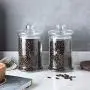 44OZ Glas Apothekerglas-Set mit 5 x 8,8 Zoll Glasbehälter-Set mit Kugellidschluss, 2-teilig