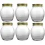 Nakpunar 6 pcs, 12 oz Globe Jars with Gold Lids Nakpunar 6 pcs, 12 oz Globe Jars with Gold Lids