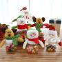 Toyvian 3pcs Christmas Candy Jar Food Storage Container Christmas Reindeer Snowman Santa Claus Clear Plastic Gift Bottle Holder Container Box Xmas Holiday Party Decoration Ornament