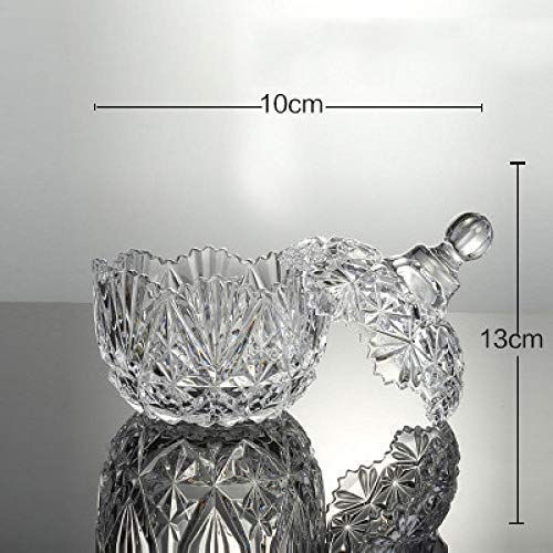YL LY Creative Crystal With Lid Snack Storage Jar Candy Box Sugar Bowl Dried Fruit Jar Home Jewelry Decoration Small Transparent Diamond