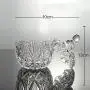 Kristallbehälter mit Deckel, Süßigkeitenbox, Zuckerglaskaraffe, Trockenfrüchtebehälter, kleines transparentes Diamant-Dekor, Haus-Schmuck-Dekoration