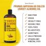 NEW Cold Pressed Sweet Almond Oil - Big 32 fl oz Bottle - Unrefined & 100% Natural - For Skin & Hair, with No Added Ingredients - Perfect Carrier Oil for Essential Oils