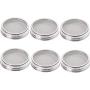 6 Pack Stainless Steel Sprouting Lids Curved Mesh Jar Sprouting Lid Kit For Wide Mouth Mason Jars Canning Jars For Ma