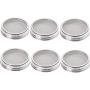 6 Pack Stainless Steel Sprouting Lids Curved Mesh Jar Sprouting Lid Kit For Wide Mouth Mason Jars Canning Jars For Ma