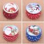 Christmas Candy Jar Mini Christmas Santa Claus Snowman Tin Box Sealed Candy Jar Box for Christmas Gift Decorations Box Kids Gift Random Style (4PC)