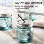 Ball Jars - Blue 8 Ounce Bundled With SEWANTA Jar opener (8 Pack)