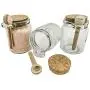 1ct. Premium 8oz Wiederverwendbarer Kochglas für Gewürze/Salz mit Holzschißel