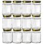 Gojars 3oz Premium Food-grade Hexagon Glass Jars. Mini Jars With Lids For Gifts, Wedding Favors, Honey, Jams And More. (12, 3oz)