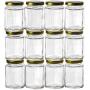 Gojars 3oz Premium Food-grade Hexagon Glass Jars. Mini Jars With Lids For Gifts, Wedding Favors, Honey, Jams And More. (12, 3oz)