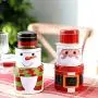 Schneemann-Weihnachts-Kuchengüter-Behälter, Eisen-Santa-Claus-Zuckerbox für die Hausparty-Dekoration 5,3 x 9,8 Zoll (Farbe: A)
