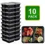 FLERISE Food Containers 10 Packs 3 Compartment With Lids Leak-proof Lunch Box Bento Box Microwave/Dishwasher/Freezer Safe … FLERISE Food Containers 10 Packs 3 Compartment With Lids Leak-proof Lunch Box Bento Box Microwave/Dishwasher/Freezer Safe …