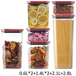 Plastic Sealed Jars, Moisture-Proof Kitchen Food Containers, Storage Coffee Beans/Pasta/Cereal/Oatmeal