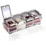 TOAO 4 Piece Separable Acrylic Spice Rack Jars & Rack, Spice Container,Seasoning Box Spice Pots with Spoons-Storage Container Condiment Jars--New Update Independent Cover and Non-slip Rubber TOAO 4 Piece Separable Acrylic Spice Rack Jars & Rack, Spice Container,Seasoning Box Spice Pots with Spoons-Storage Container Condiment Jars--New Update Independent Cover and Non-slip Rubber