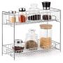 NEX 2-Tier Standing Rack Countertop Storage Organizer Spice Jars Bottle Shelf Holder Rack Kitchen Bathroom