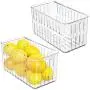 Organisateur de Rangement Plastique pour Réfrigérateur – MDesign – 2 Pièces – Boîtes de Rangement pour Fruits, Légumes, Laitues, Fromages, Herbes Fraîches, Snacks – Avec Ouvertures pour la Circulation de l'Air Organisateur de Rangement Plastique pour Réfrigérateur – MDesign – 2 Pièces – Boîtes de Rangement pour Fruits, Légumes, Laitues, Fromages, Herbes Fraîches, Snacks – Avec Ouvertures pour la Circulation de l'Air