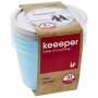 Keeper &quotMia Polar Round Freeze Food Box, Blue, 0.8 Litre, 4-Piece
