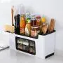 Boîte de Rangement pour Épices DNA18729 et Accessoires de Cuisine - Pinceaux, Pots, Couverts - Durable, Grande Capacité - Bleu Boîte de Rangement pour Épices DNA18729 et Accessoires de Cuisine - Pinceaux, Pots, Couverts - Durable, Grande Capacité - Bleu