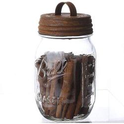 Factory Direct Craft Harvest Collection Mason Jar with Rusty Lid and Filled with Cinnamon Sticks