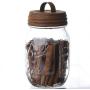 Factory Direct Craft Harvest Collection Mason Jar with Rusty Lid and Filled with Cinnamon Sticks