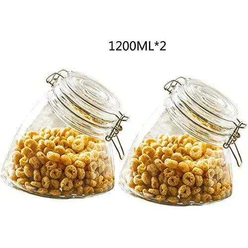 Bouteilles en verre scellées, Réservoirs de stockage pour grains, Cuisine, Stockage, Épices/Fleurs/Thé/Avoine/Haricots Bouteilles en verre scellées, Réservoirs de stockage pour grains, Cuisine, Stockage, Épices/Fleurs/Thé/Avoine/Haricots