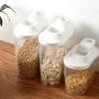 Dearpriass 2pcs Good Grips POP Container Set Plastic Cereal Dispenser Storage Box