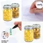 KAMOTA Glasbehälter 12 oz mit Standardverschlüssen und Bändern, ideal für Marmelade, Honig, Hochzeitsschmuck, Duschgeschenke, Babynahrung, DIY Magnet Gewürzbehälter, 20 Stück, 30 weiße Etiketten enthalten