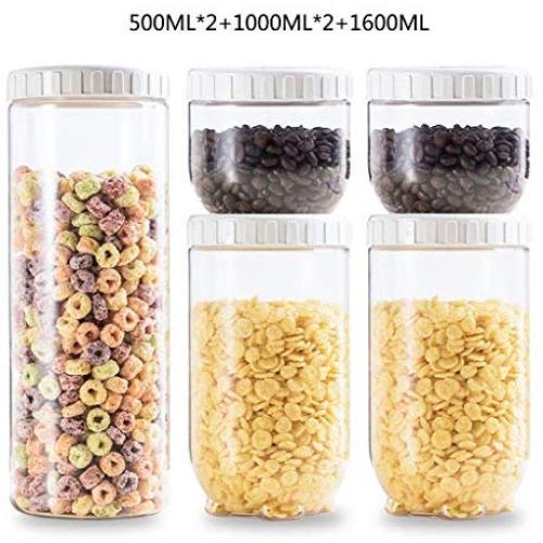 Plastic Storage Jars, Kitchen Fresh Food Containers, Storage Of Spices/Oatmeal/Pasta/Cereals