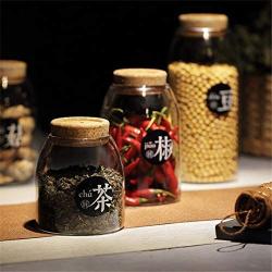 Glass Jar Spice Kitchen Storage Bottles Cans With Cork Tea Seasoning Food Bulk Container Breathable Creative Mason B166S