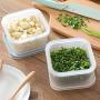TOPBATHY Food Storage Containers Portable Square Crisper Food Draining Sealed Dryer Box for Kitchen Onion Ginger Garlic Fruit Vegetables(Grey)
