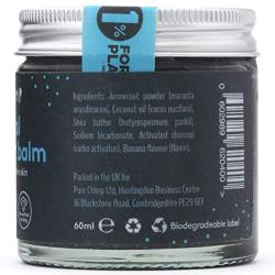 Natural Deodorant Balm 2.1oz (60ml) by PureChimp - Recyclable Glass + Aluminium Lid- Activated Charcoal - Vegan - Alcohol & Palm Oil Free For Sensitive Skin (60ml)