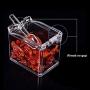 New Product 4 Piece Clear Seasoning Rack Spice Pots Storage Container Condiment Jars Cruet with Cover and Spoon Kitchen Utensils Supplies