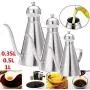 GTJXEY Stainless Steel Olive Oil Can Dispenser Pot Drizzler Canister Deluxe Silver ColorKitchen Tools Food Jar Cruets Utensil Storage GTJXEY Stainless Steel Olive Oil Can Dispenser Pot Drizzler Canister Deluxe Silver ColorKitchen Tools Food Jar Cruets Utensil Storage
